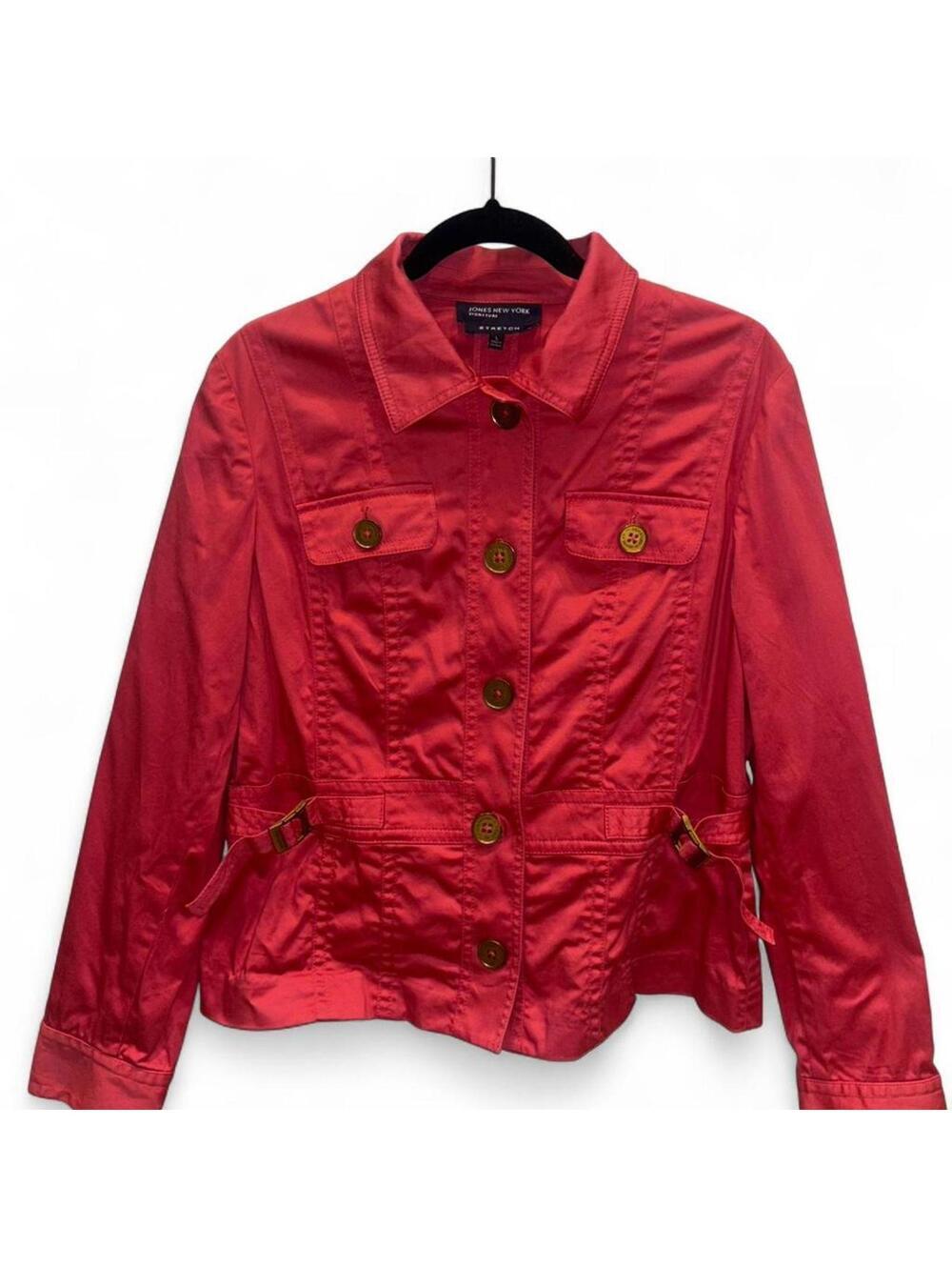 Jones New York Signature- Bright Pink Utility Jacket